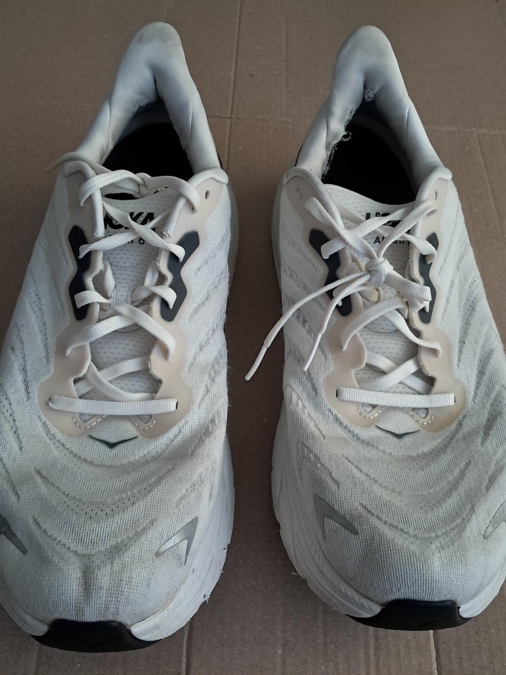 Hoka One One Off-White Lace-Up Running Shoes